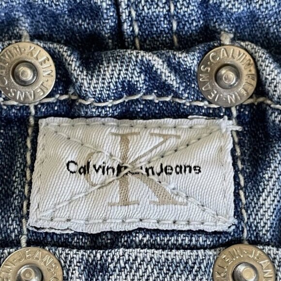 Vintage Calvin Klein Denim Carpenter Overalls Size Smalll - Picture 6 of 10